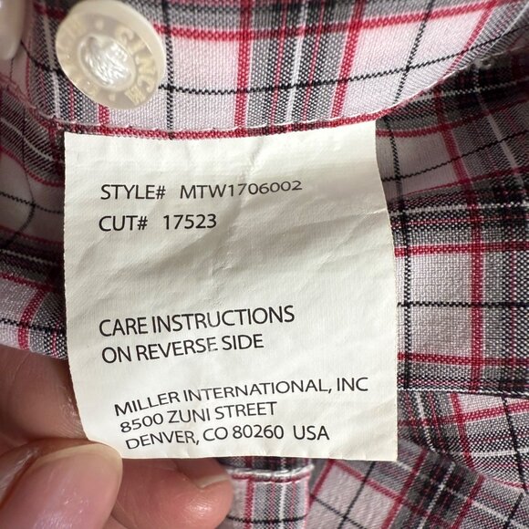 Cinch Men’s Plaid Button Down Shirt XL Western Cowboy Rodeo Mesh Performance - Picture 11 of 14